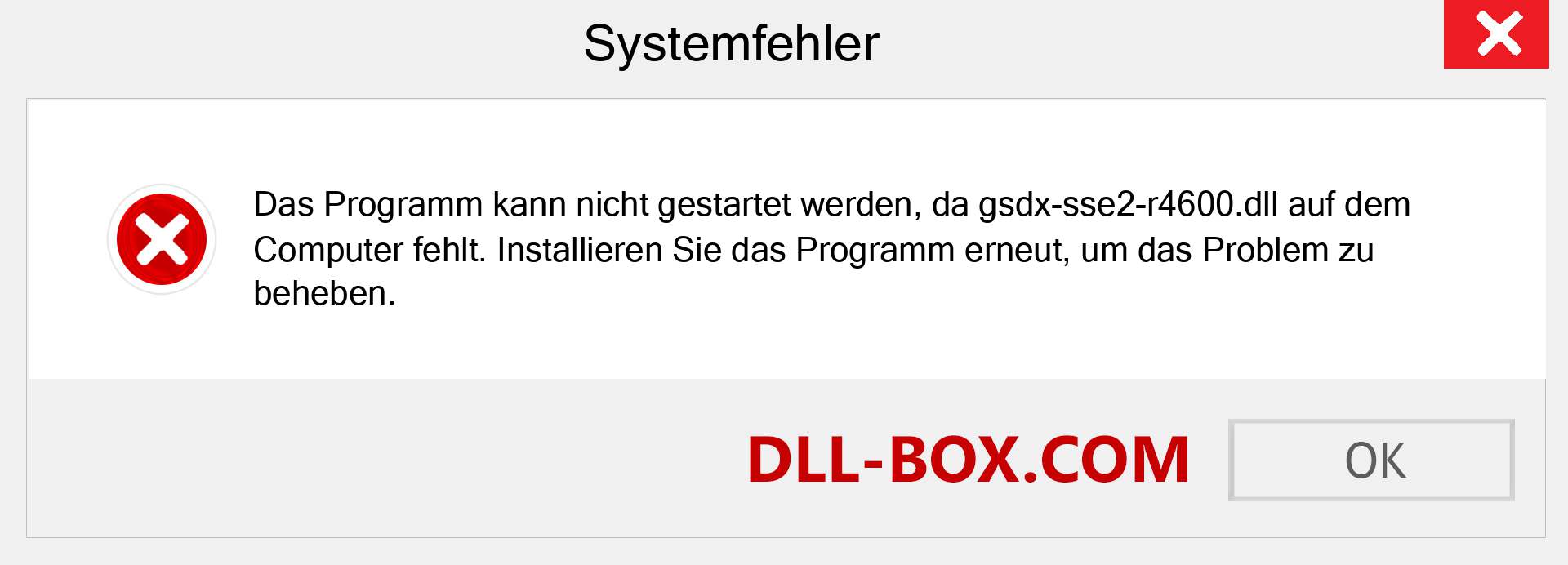 gsdx-sse2-r4600.dll-Datei fehlt?. Download für Windows 7, 8, 10 - Fix gsdx-sse2-r4600 dll Missing Error unter Windows, Fotos, Bildern